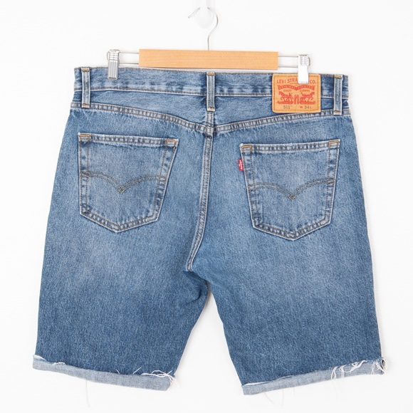 Levi's 511 Blue Jean Shorts - Picture 6 of 8